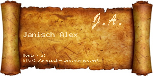 Janisch Alex névjegykártya